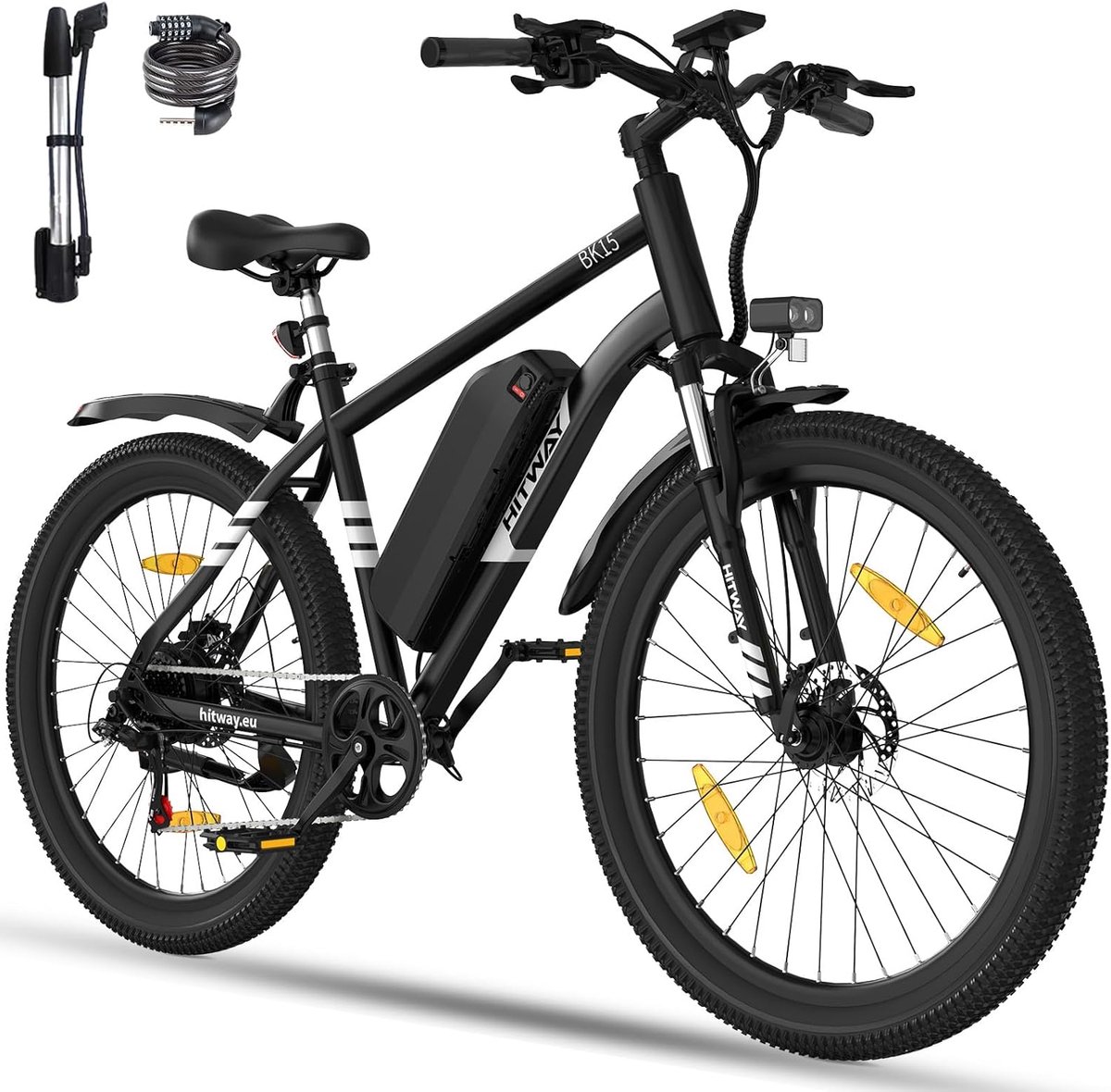 Hitway BK15 Pro Ebikes - city fietsen 27.5 inch - 13Ah - 7 versnellingen (8721161749219)