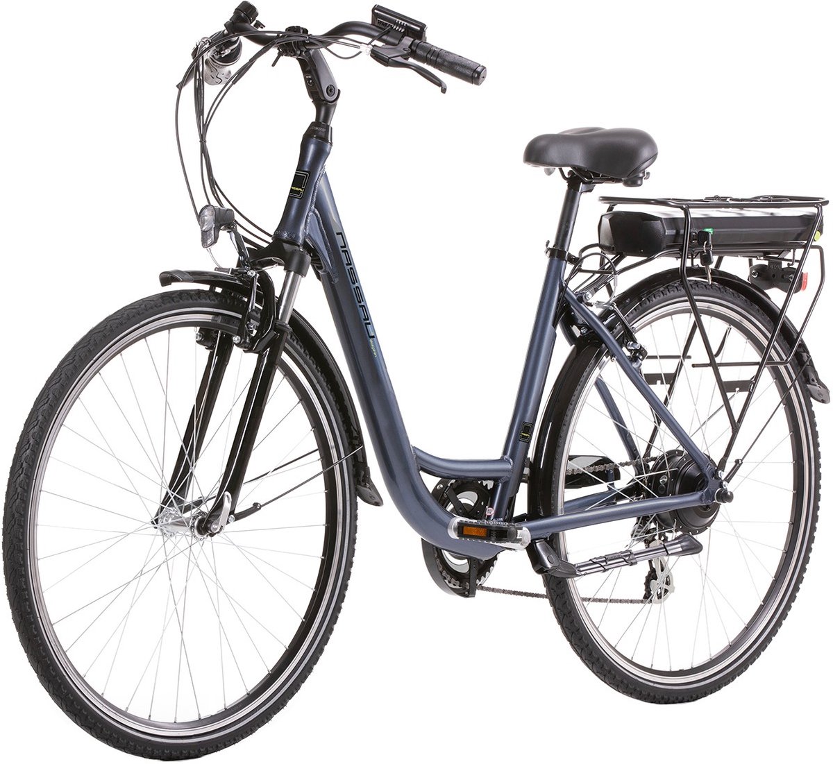 Nassau Dolphin elektrische damesfiets 13Ah 7sp 26 inch grijs (8721082621441)