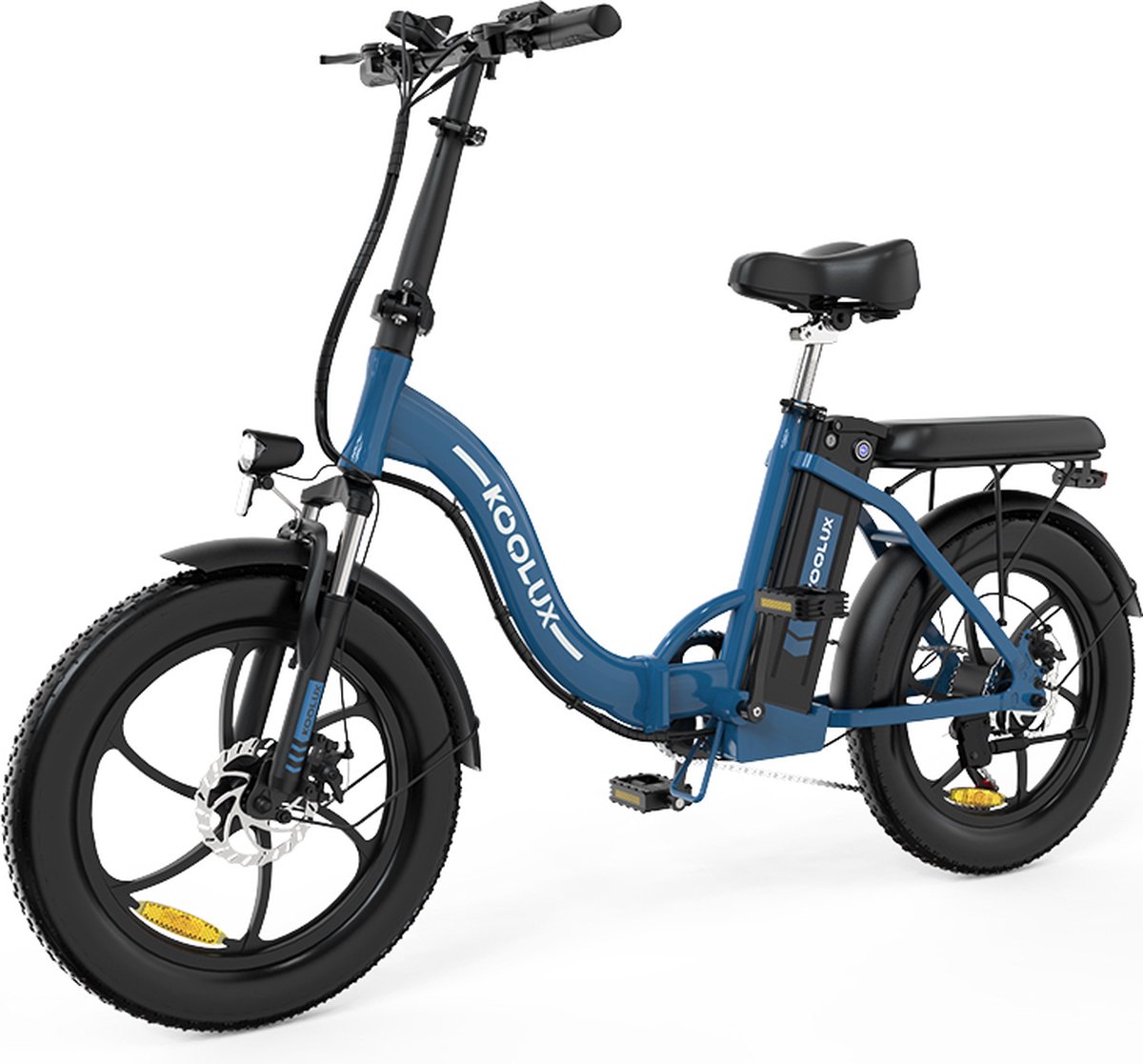 KOOLUX | BK6S Elektrische Vouwfiets | E-Bike | 20 x 3.0 Inch Dikke Banden | 36V 13Ah Lithium Accu | 250 W Motor | Maximaal 25/u | Maximaal bereik 100km | 7-speed versnelling | LCD Scherm | Aluminium Frame | Blauw (8721082807685)