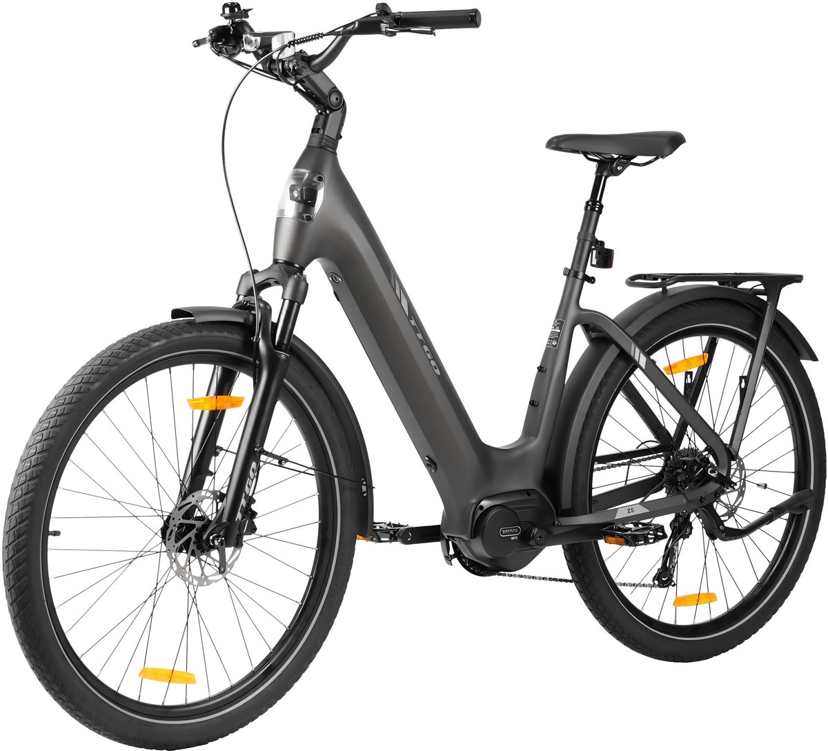 TTGO Z5 Elektrische Fiets - 250W Motor - 36V18Ah Accu - 27.5 Inch Banden - Max Snelheid 25km/u - Max Bereik 110-130km - Shimano 9 Versnellingen - Grijs (9331868525918)