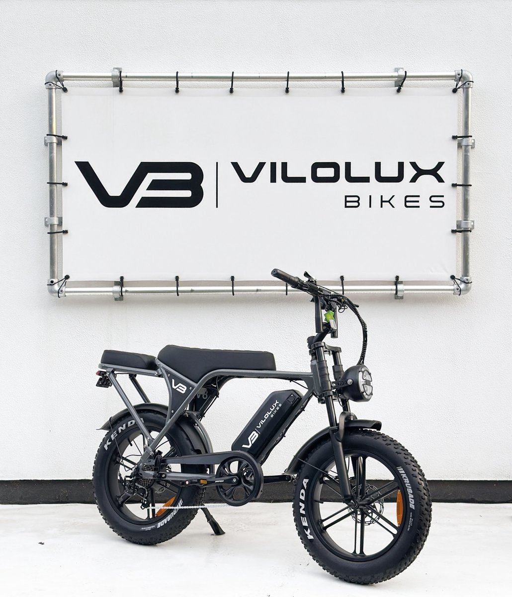 Vilolux® Fatbike electrisch - Fatbike C80 - GREY - Legaal - Achterzit - Rijklaar geleverd - Niet opvoerbare fatbike - 2 Jaar garantie - Hydraulische remmen - Alarm - Telefoontasje - Full Color LCD Display (8721246491118)
