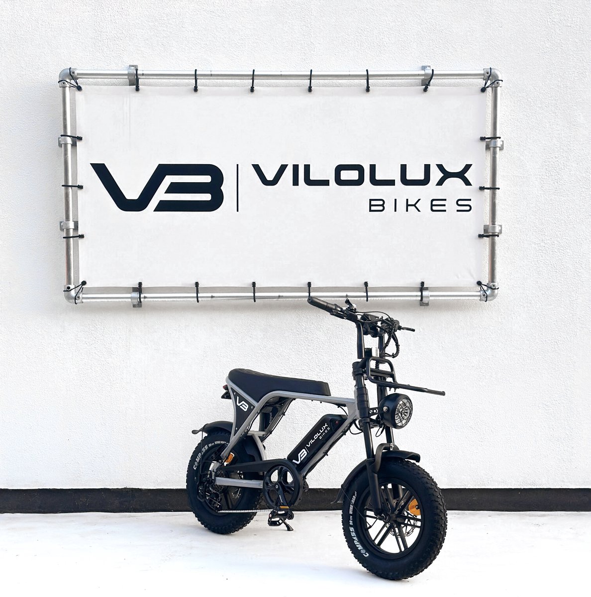 Vilolux® Fatbike electrisch - Fatbike C80 Mini - voorrek - 2025 Model - Legaal - Rijklaar geleverd - 16 inch - Niet opvoerbare fatbikes - 2 Jaar garantie - Hydraulische remmen - Alarm - Nardo Grey (8721246491033)
