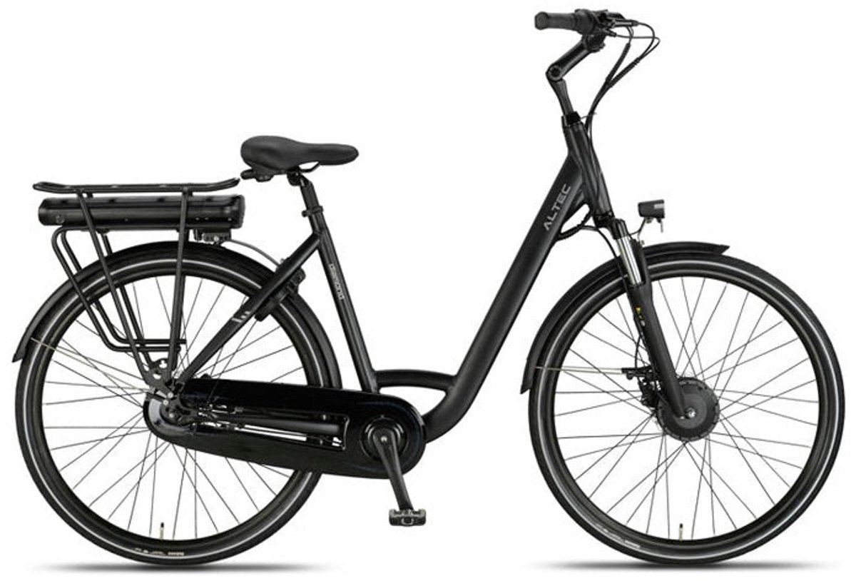 Altec Diamond Elektrische Fiets - 28 inch - 53 cm - 250W (42Nm) Voorwielmotor - Accu 468Wh (36V, 13Ah) - Shimano Nexus 7 - Hydraulische Remmen - Mat Zwart (8698906317609)