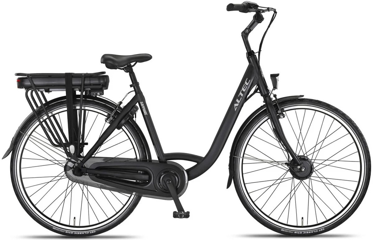 Altec Sapphire - Elektrische fiets - Damesfiets - Stadsfiets - 28 inch - 52 cm - 7 versnellingen - Zwart (8698906318514)