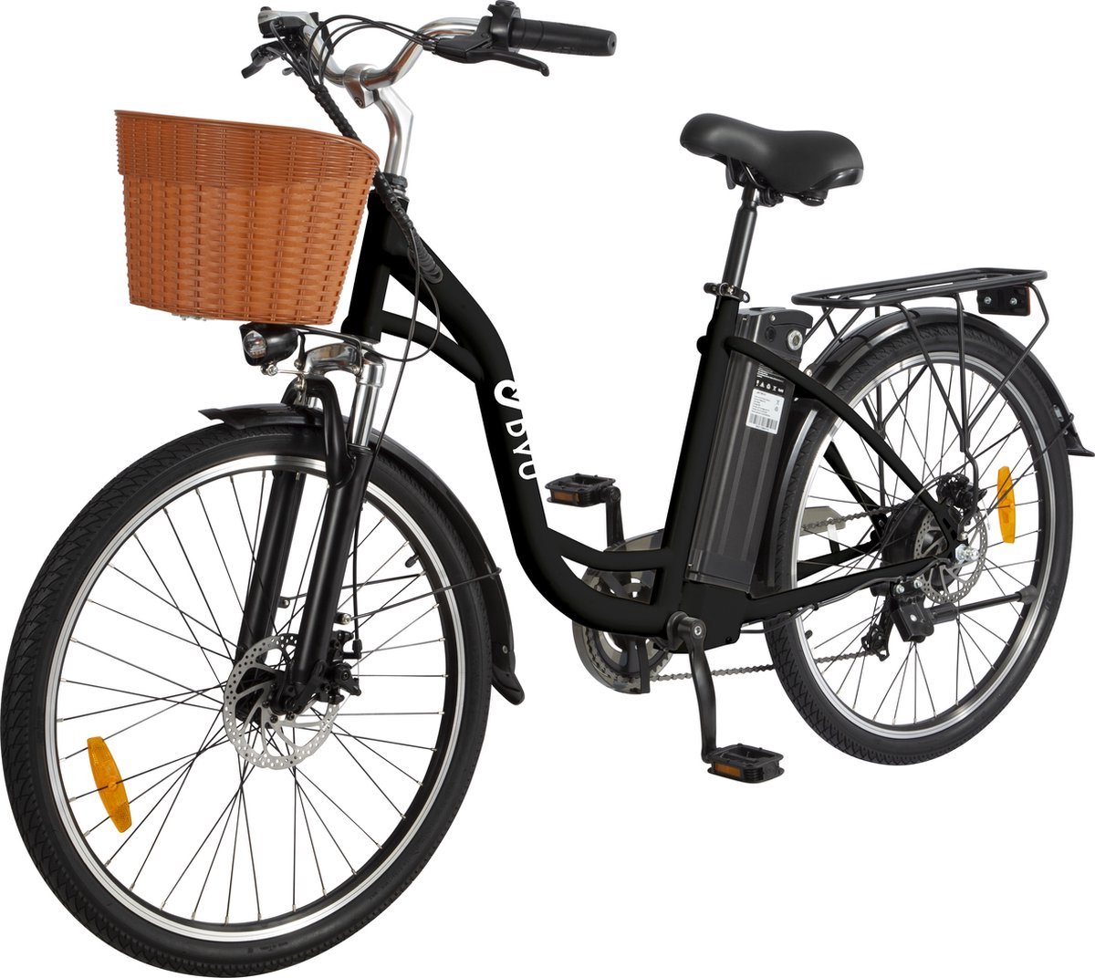 DYU C6 - E -Bike - Elektrische Fiets - 250 watt - topsnelheid 25 km/u - 26'' banden - Zwart - RIJKLAAR SERVICE (6970505192835)