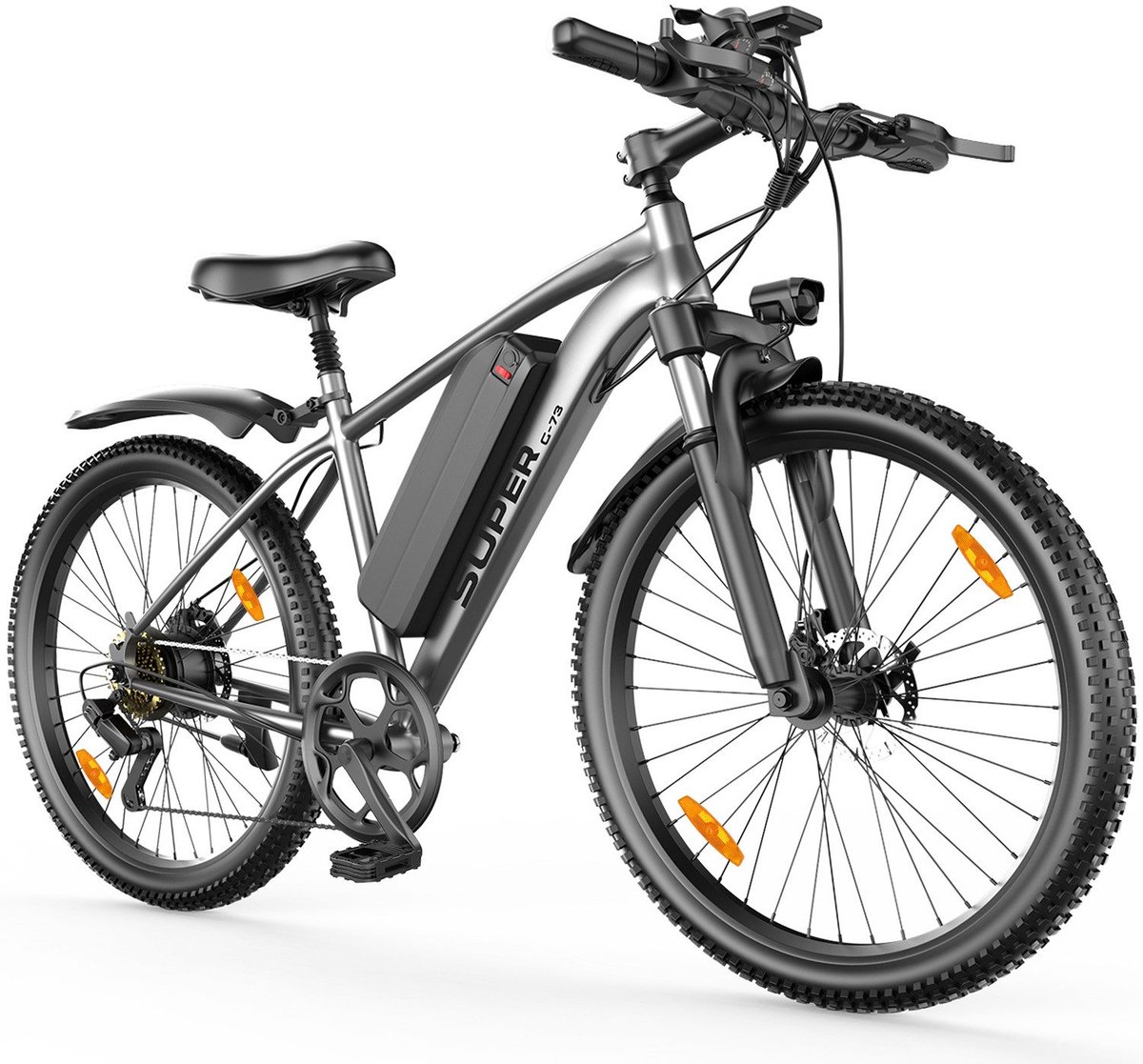 G-73 elektrische fiets - 250W motor - Verwijderbare 48V 13Ah accu - Topsnelheid van 25 km/u - 26*1.95 banden - Voorvering - 7 versnellingen - Geschikt voor dagelijkse ritten - mountainbiken - korte ritjes (8721525525220)