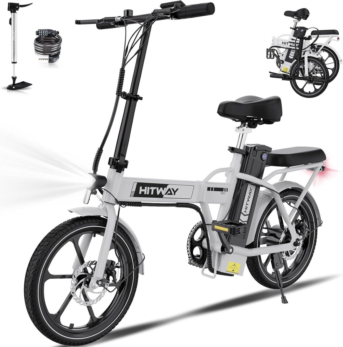 Hitway BK5S Elektrische fiets - opvouwbaar ebike 16 inch - 36V 10.4Ah - 250W (8721161749448)