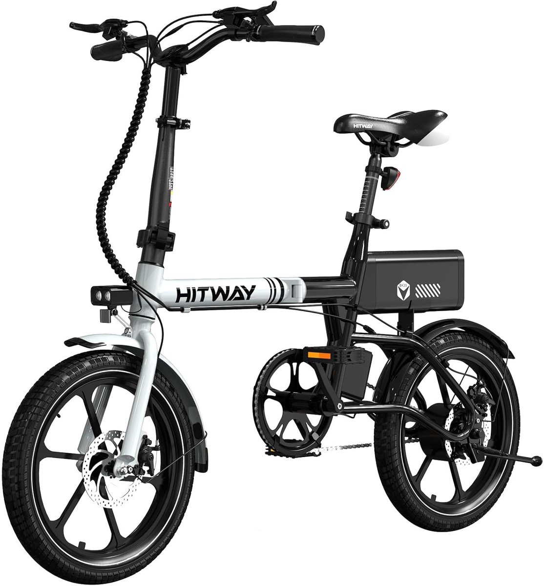 Hitway Elektrische Fiets BK35S - Trendy 16 Inch City Commuter EBike met Afneembare 36V 9Ah Lithium Batterij - Opvouwbaar E-Bike met 250W Motor - APP Bediening (8721082807722)