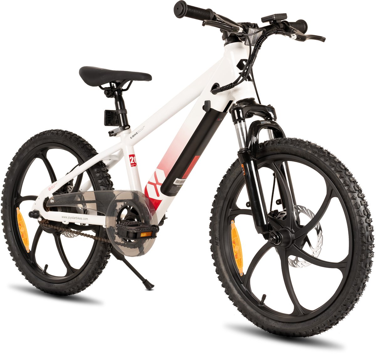 JOYSTAR Elektrische Fiets E-Bike - 20 Inch - Voor Kinderen/Tieners - 250W Motor - 1 Versnelling - Bladwiel - Mechanische Schijfremmen - Wit (6940194087408)