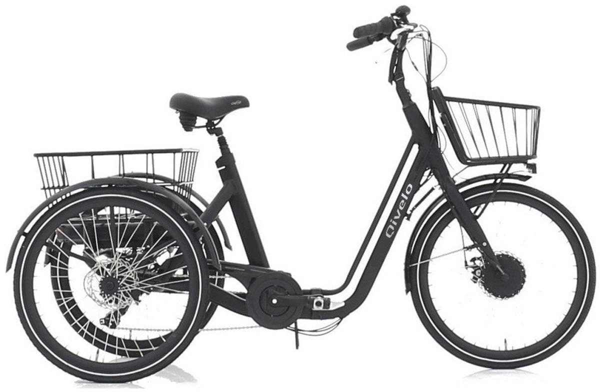 Qivelo Senior Fold - Mat Zwart - 468Wh - Inklapbare Elektrische Driewieler (8785307552866)