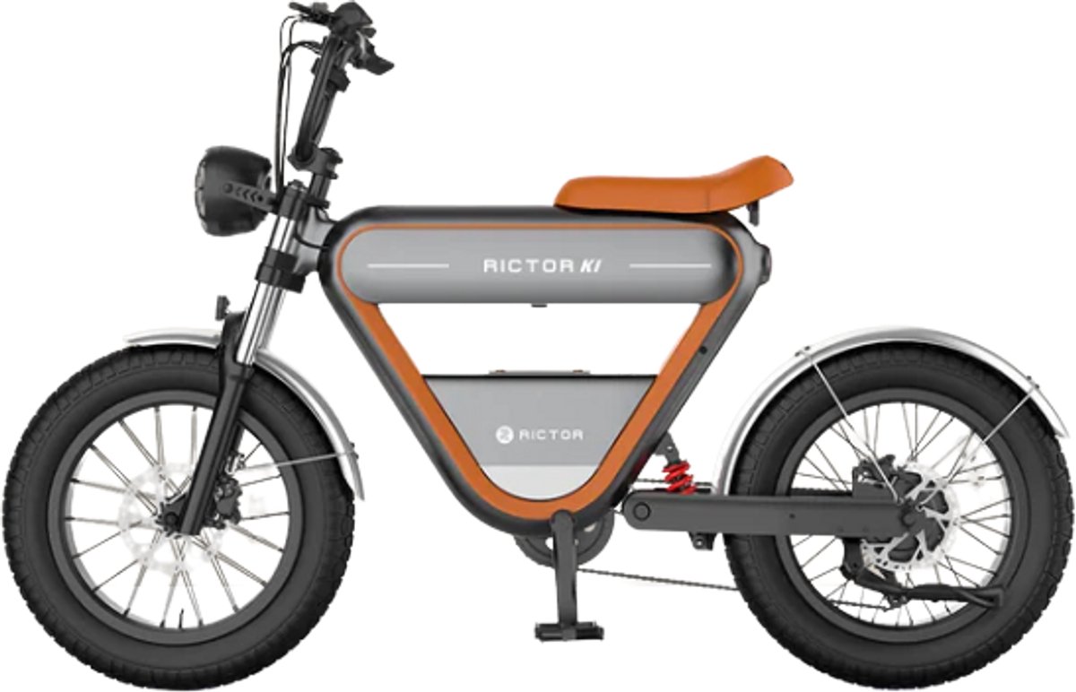 Rictor K1 - Future E-Bike - Elektrische Fiets Met 250W Motor + GPS - 25k/m - Full-Color Display - Hydraulische Schijfremmen - Achtervering - NFC Unlocking - Actieradius Tot 100km (8720118948132)