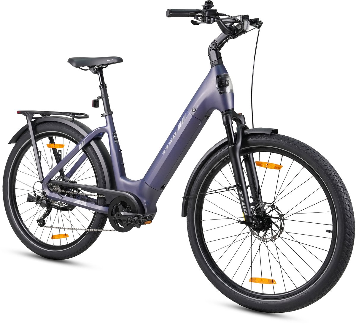 TTGO Elektrische Fiets - Stadsfiets 27.5 Inch - Middenmotor - 18Ah Accu tot 120 km - Shimano 9 Versnellingen - Hydraulische Schijfremmen - Blauw (0762779284783)