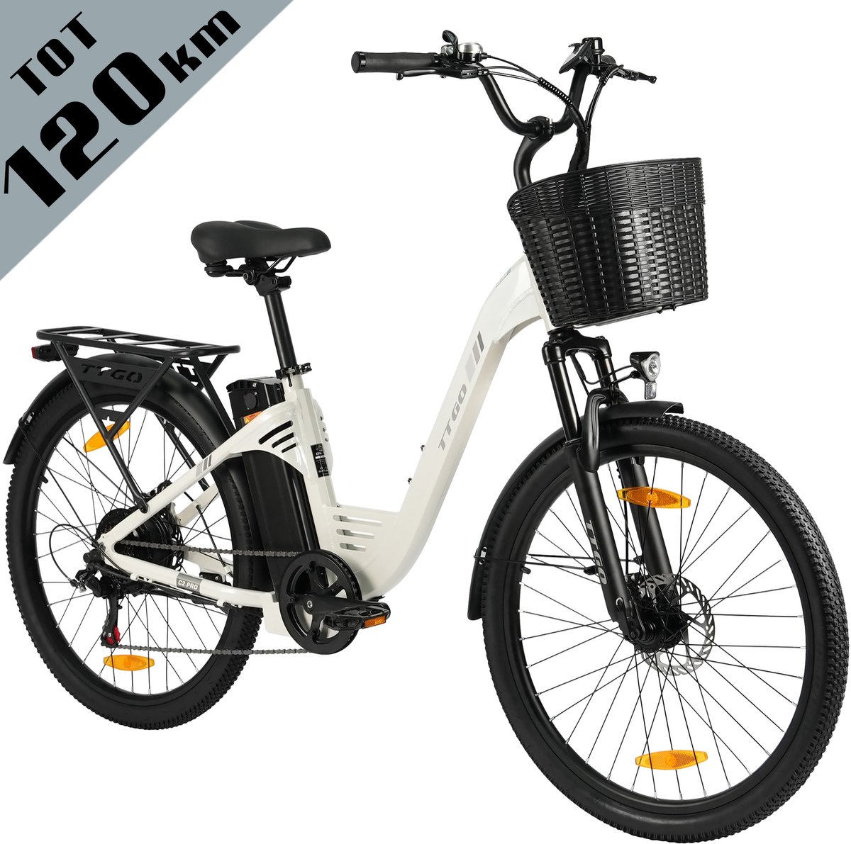 TTGO Elektrische Fiets - Tot 120 km Actieradius - 18Ah Accu - 26