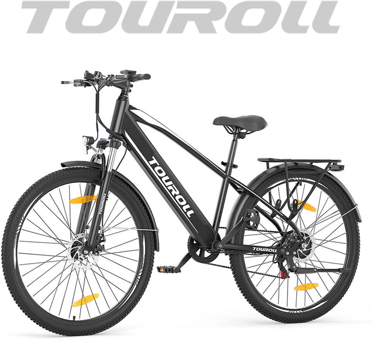 Touroll J1 Bike - trekking fiets 27,5 inch - 100km bereik - 250W motor - zwart (6975606873096)