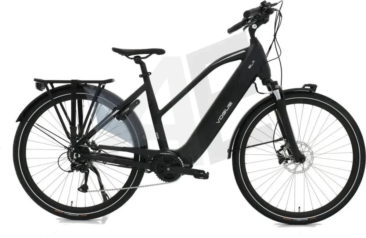 Vogue SLX M420 Elektrische Fiets 9RD Shimano Versnellingen 51cm met Hydraulische Remmen - Mat zwart Grijs (8785307507224)