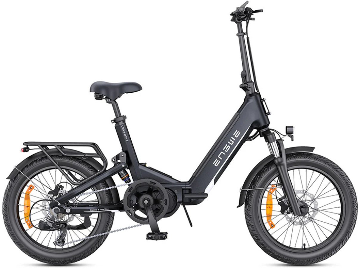 ENGWE L20 3.0 Pro Elektrische Vouwfiets - E-bike - 20 Inch - 250W Middenmotor - 7 Versnellingen - 160 km Actieradius - Hydraulische Schijfremmen - Zwart (8721206513560)