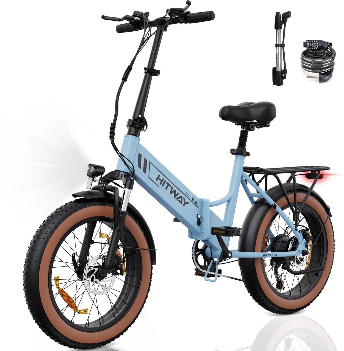 Hitway BK20 elektrische fiets - opvouwbaar - 20 inch - 10.4Ah - 250W (8721082807845)
