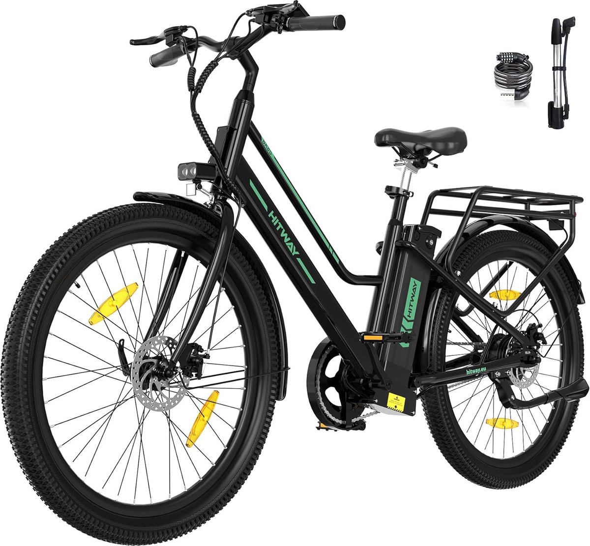 Hitway Elektrische Fiets BK8SL - Trendy 27.5 Inch City Commuter EBike met Afneembare 36V 13Ah Lithium Batterij - Mountain E-Bike met 250W Motor - Damesfiets met App Bediening - IP54 Waterdicht (8721161749707)