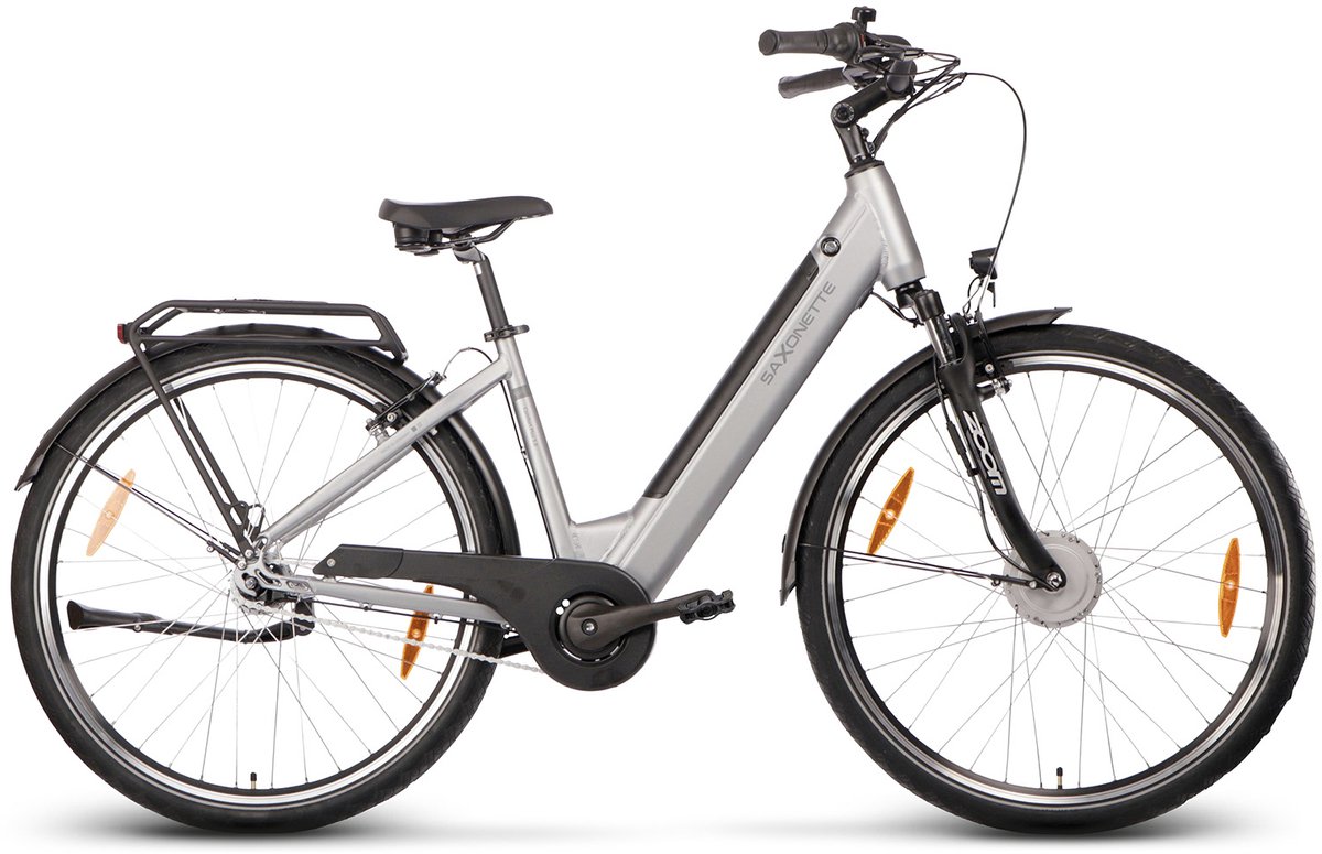 Saxonette Comfort Plus 5.0 dames ebike Nexus 7 13Ah zilver (4255698802757)