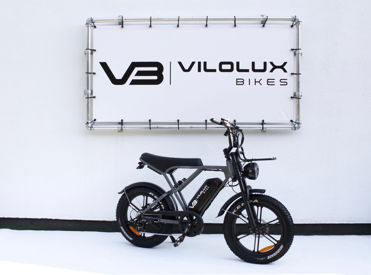 Vilolux Fatbike electrisch - Fatbike H9 PRO - SPACE GREY- Voorrek - Legaal - Rijklaar - Niet opvoerbare fatbikes - 2 Jaar garantie - Telefoontasje - Hydraulische remmen - Alarm (8720892136671)