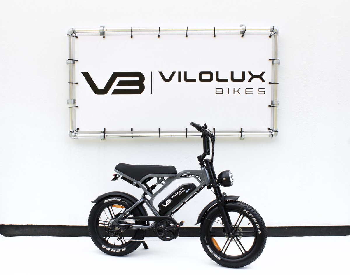 Vilolux Fatbike electrisch - Fatbike V20 PRO - DARK GREY - Legaal - Rijklaar geleverd - Niet opvoerbare fatbikes - 2 Jaar garantie - Telefoontasje - Hydraulische remmen - Alarm (8720892136695)