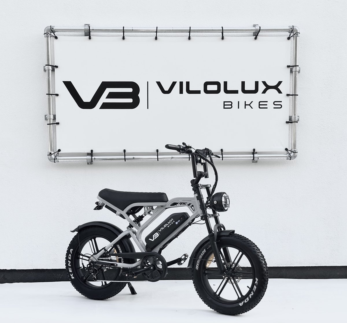 Vilolux Fatbike electrisch - Fatbike V20 PRO - NARDO GREY - Legaal - Rijklaar geleverd - 2 Jaar garantie - Telefoontasje - Hydraulische remmen - Alarm (8721246490661)