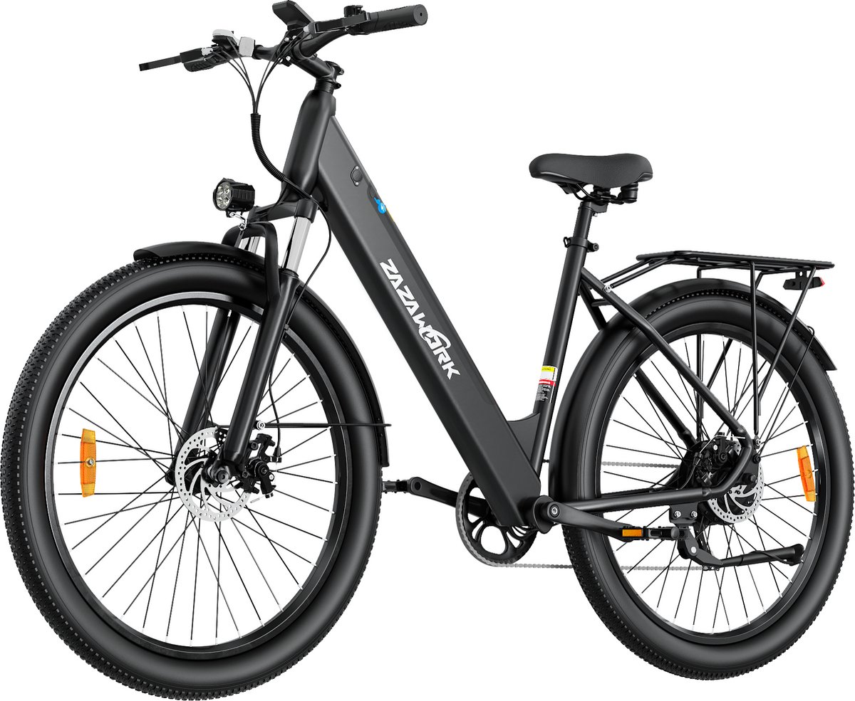 ZAZAWORK C28 Elektrische Fiets - 250W - 35Nm Koppel - 720Wh Accu (max 120km) - mechanische schijfremmen - Shimano 7 Versnellingen - 29 inch - Zwart (8581708246614)
