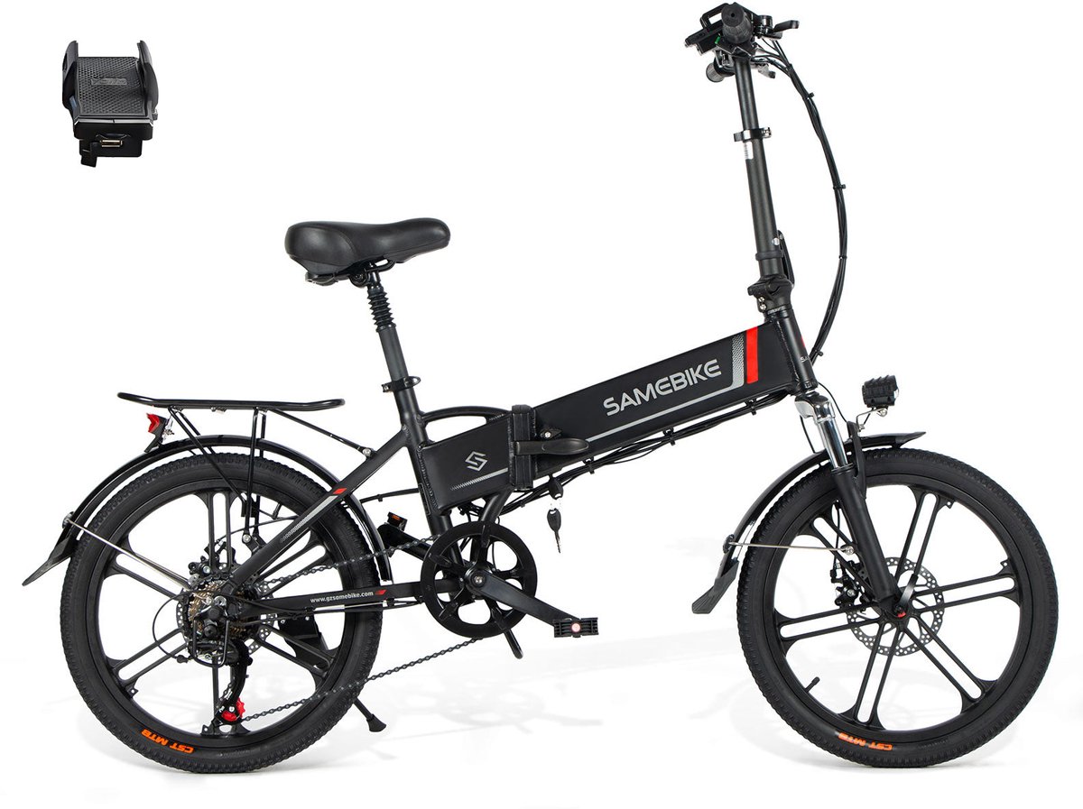 Samebike 20LVXD30 Elektrische Fiets - 250W Motor - 48V 10.4Ah Uitneembare Accu - 20